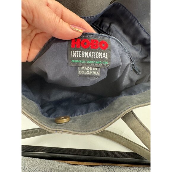 Hobo International Leather Tote Bag Soft Gray Spacious Interior - Picture 6 of 16